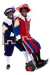 Image showing Zwarte Piet and his co-worker