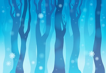 Image showing Winter forest theme image 1