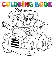 Image showing Coloring book car theme 1