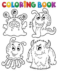 Image showing Coloring book monster theme 1