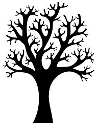 Image showing Tree shaped silhouette 4