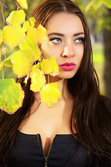 Image showing Young thoughtful brunette