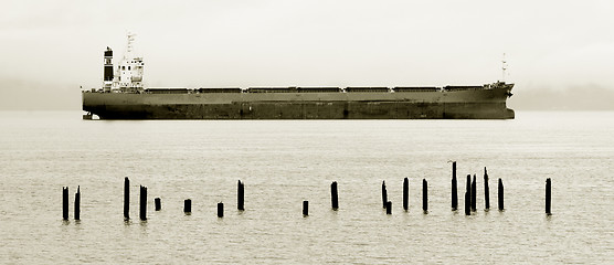 Image showing Cargo Ship, Columbia River