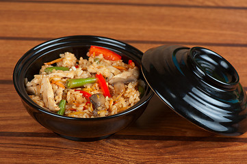 Image showing Rice chicken vegetable