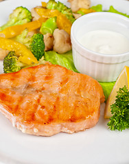 Image showing salmon steak