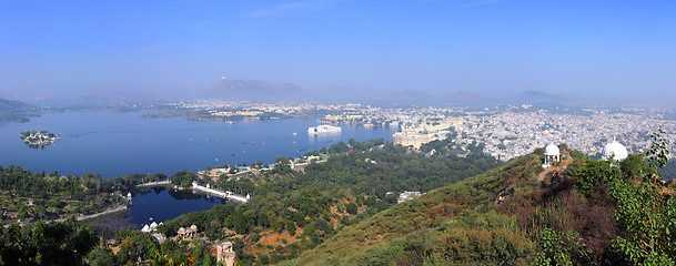 Image showing panorama of Udaipur India