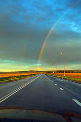 Image showing road to rainbow
