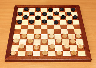 Image showing checkerboard with checkers spaced