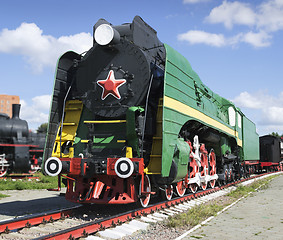 Image showing Soviet long-haul passenger locomotive 50-ies