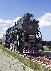 Image showing Cargo Soviet locomotive 50-ies