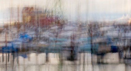 Image showing West Mooring Basin, Impressionistic