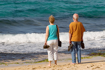 Image showing Couple on the Beach