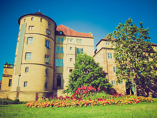 Image showing Retro look Altes Schloss (Old Castle) Stuttgart