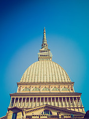 Image showing Retro look Mole Antonelliana, Turin