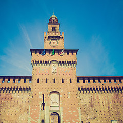 Image showing Retro look Castello Sforzesco, Milan