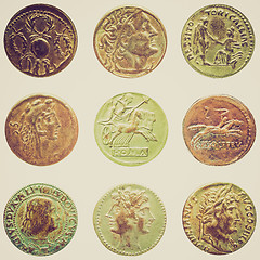 Image showing Retro look Roman coin