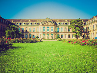Image showing Retro look Neues Schloss (New Castle), Stuttgart