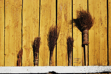 Image showing Brooms