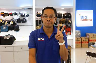 Image showing Patong - MARCH 26:  salesman Store cameras and accessories  