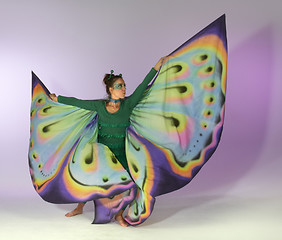 Image showing dancing butterfly woman