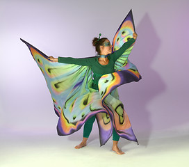 Image showing dancing butterfly woman