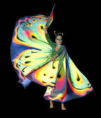 Image showing dancing butterfly woman