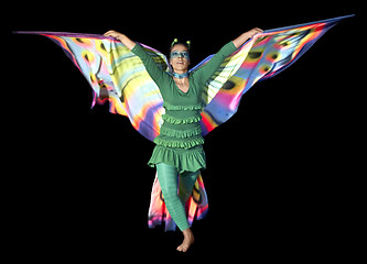 Image showing dancing butterfly woman