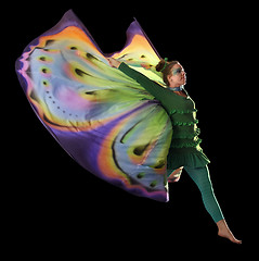 Image showing dancing butterfly woman