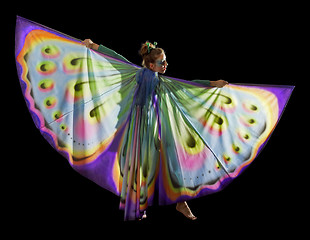 Image showing dancing butterfly woman