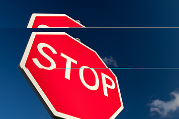 Image showing Stop Sign Close Up