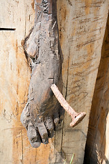 Image showing foot of Jesus