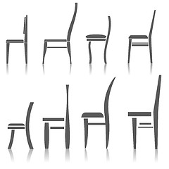 Image showing set of silhouette chairs