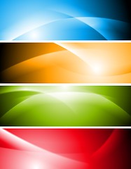 Image showing Bright abstract vector waves banners