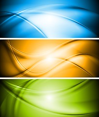 Image showing Wavy vector banners design