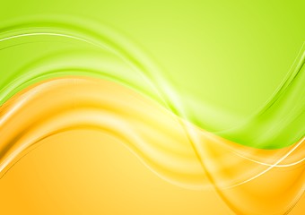 Image showing Colourful wavy spring design