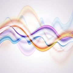 Image showing Colourful waves vector background