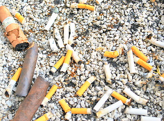 Image showing Cigarette, cigar butts.