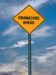 Image showing obamacare ahead conceptual post