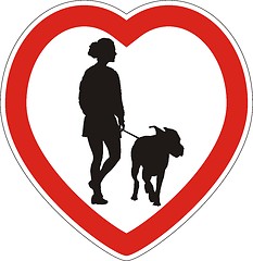 Image showing Symbol of space for walking dogs