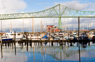 Image showing Astoria-Megler Bridge and the West Mooring Basin