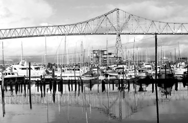 Image showing Astoria-Megler Bridge and the West Mooring Basin