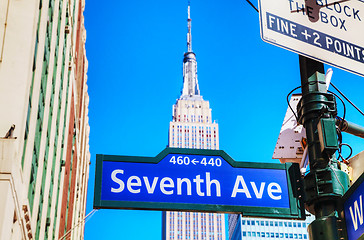 Image showing Seventh avenue sign