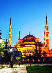 Image showing Sultan Ahmed Mosque (Blue Mosque) in Istanbul