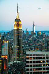 Image showing New York City cityscape in the night