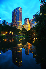 Image showing New York City cityscape in the night