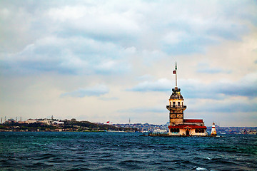 Image showing Maiden's island in Istanbul, Turkey