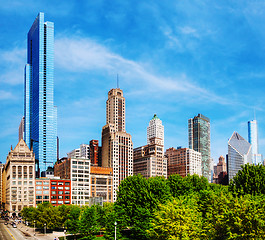 Image showing Downtown Chicago, IL in the morning