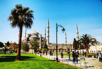 Image showing Sultan Ahmed Mosque (Blue Mosque) in Istanbul