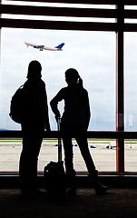 Image showing Air passengers waiting for the flight