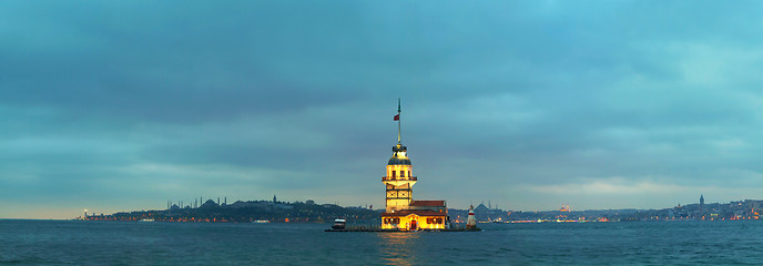 Image showing Maiden's island in Istanbul, Turkey